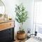 Artificial Minimalist Olive Tree in White Decorative Planter